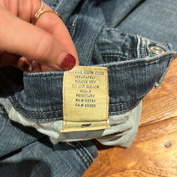 7 For All Mankind 7FAM Women's 31 Flynt Blue Bootcut Jeans Made in USA - Picture 14 of 16